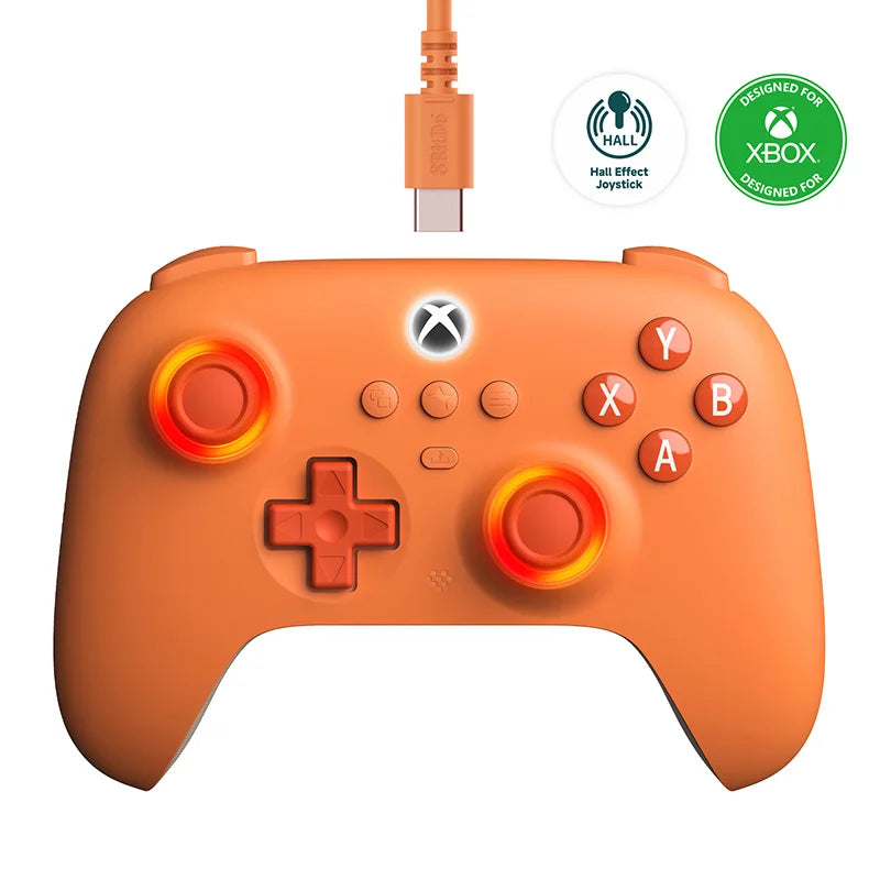 8BitDo Ultimate C Wired Gaming Controller for Xbox, RGB Lighting Fire Ring and Hall Effect Joysticks, Windows 10/11 - WinSupport Tech