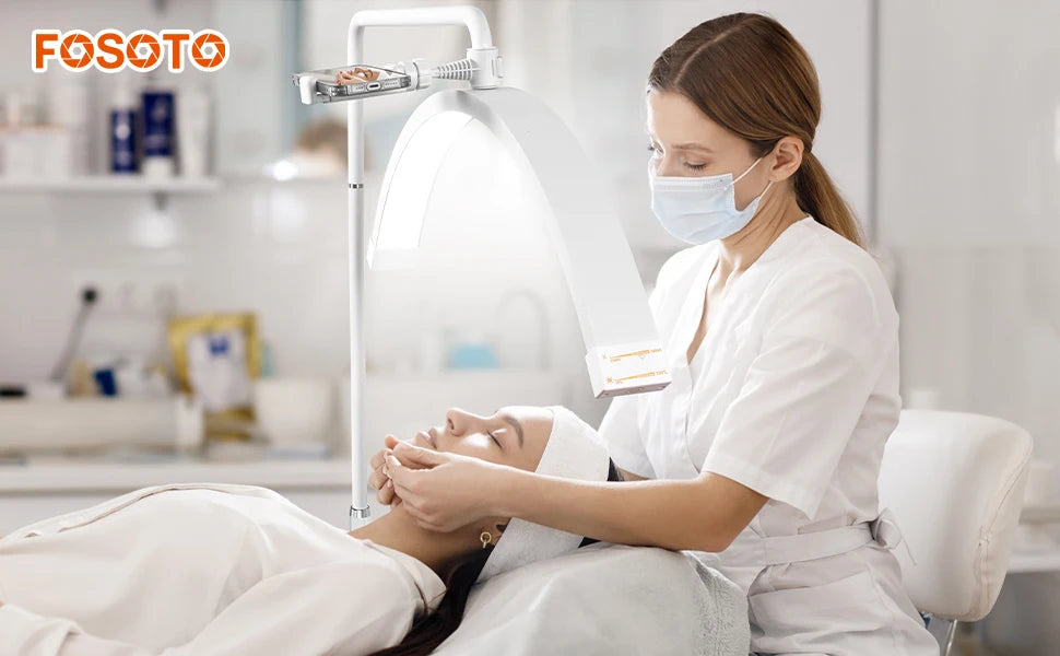 FOSOTO FT-Y9 28 Inch Led Lash Light Half-Moon Shaped Fill Lamp Light With Lamp Holder For Tattoo Beauty Salon Eyelash Haircut