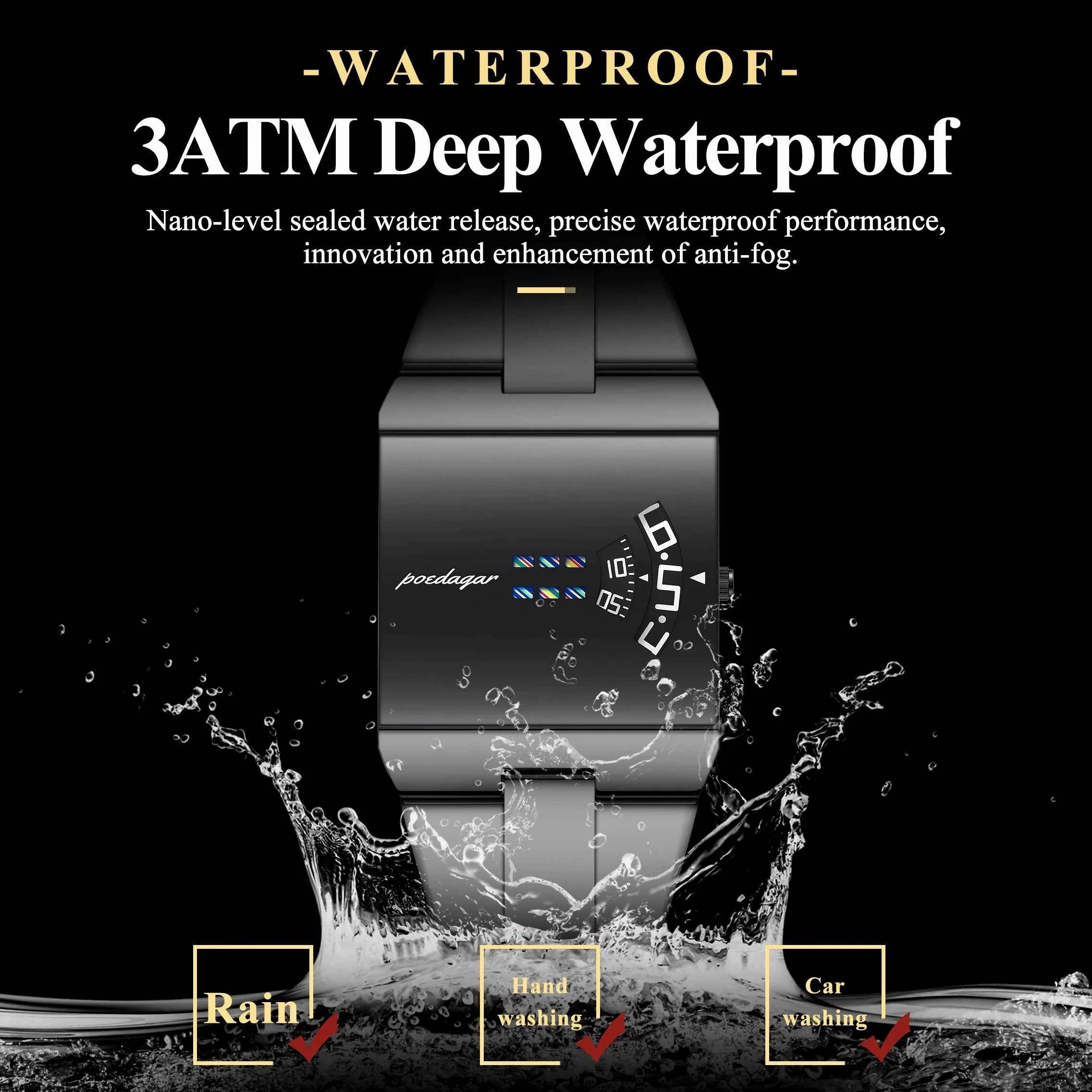 POEDAGAR Brand Business Man Watch Waterproof Stainless Steel Military Man Clock Quartz Casual Fashion Men's Watches Reloj Hombre