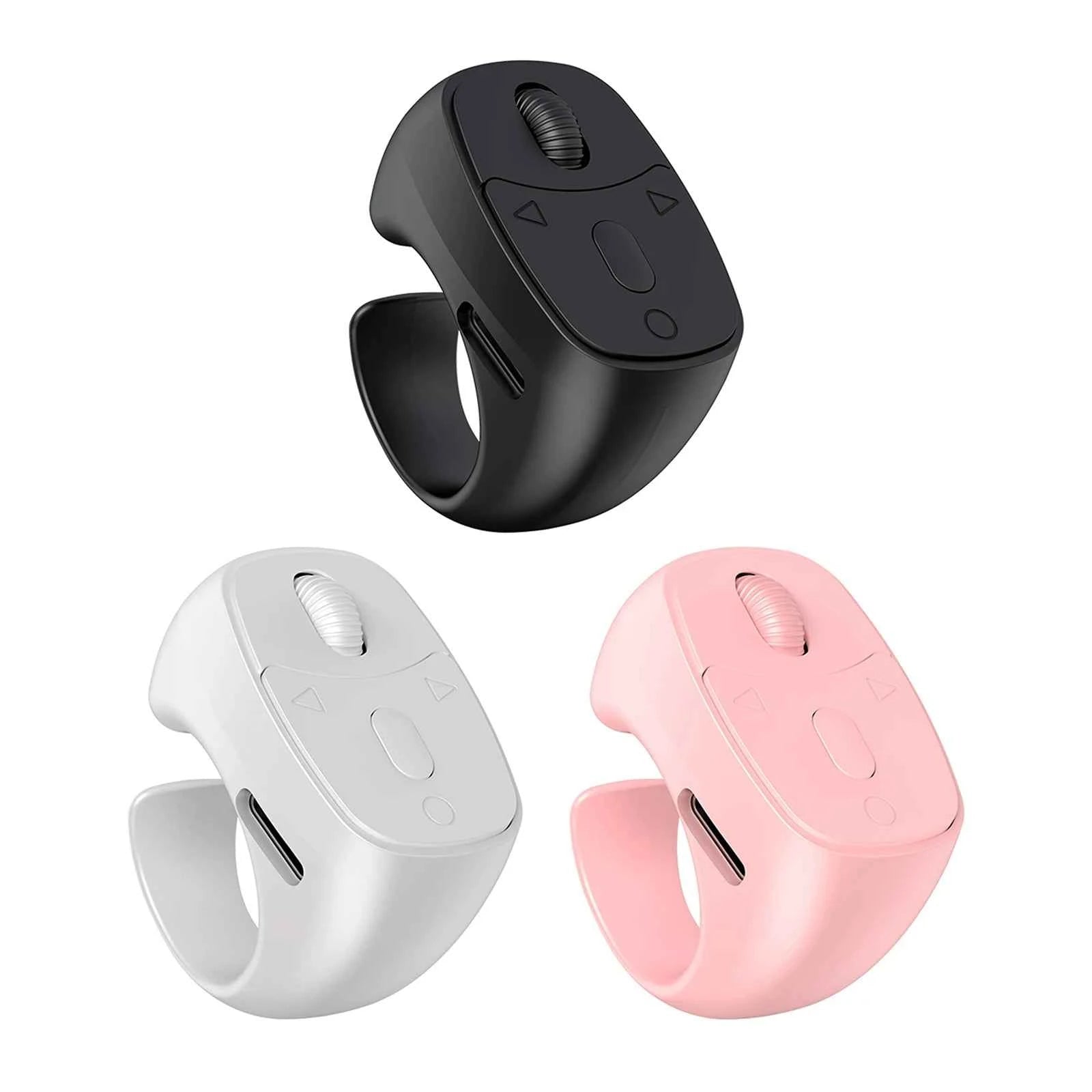 Wireless Fingertip Ring Bluetooth 5.3 Remote Control 10M Range for Selfie/Camera Zoom/E-book Page Turning/Video Music Switch