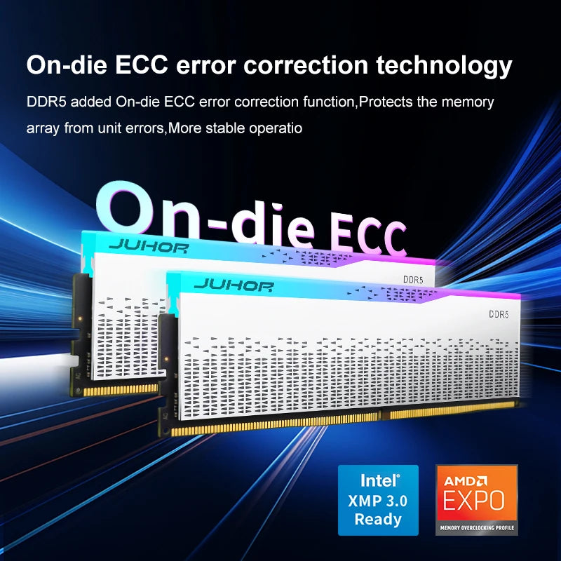 JUHOR Desktop Memory RGB DDR5 16GBX2 6000MHz 5600MHz High speed Memory Ram - WinSupport Tech