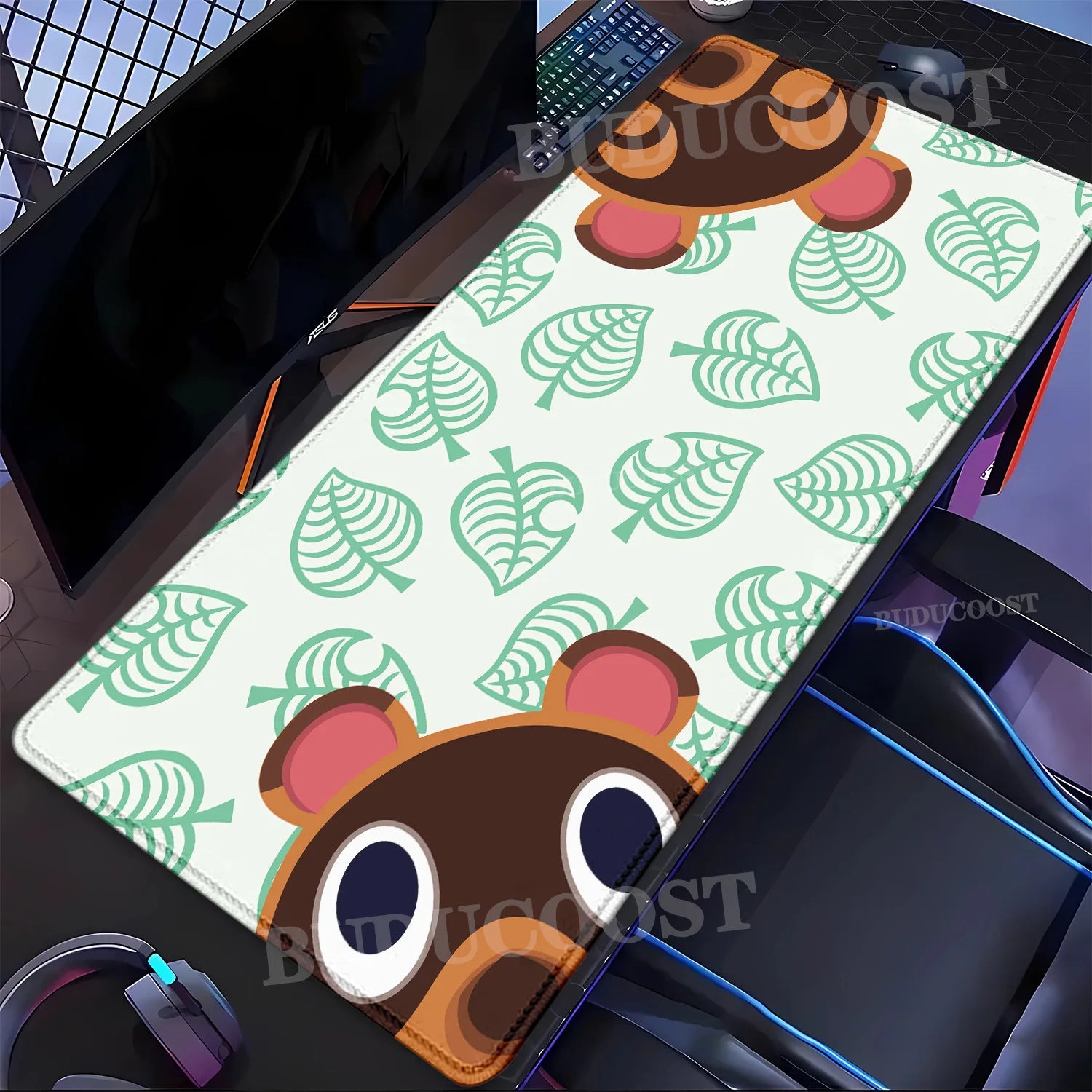 Large Kawaii Mouse Pad Non-Slip Gaming Cute Cartoon A-Animals Laptop Gamer Crossing Mousepad HD Printing XXL 400x900mm Desk Mat