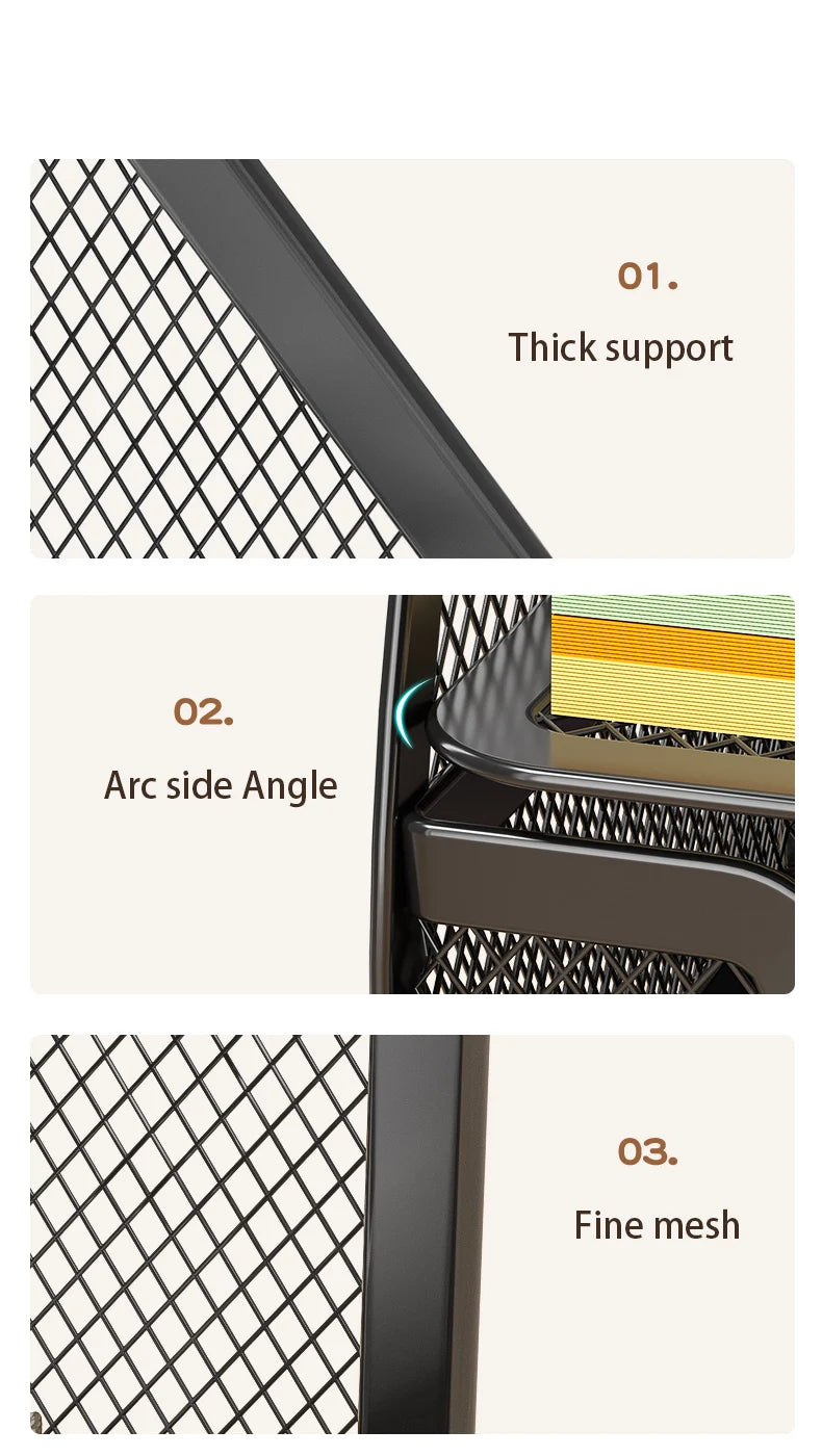Mesh Pen Holder and Organizer Office Supplies with 7 Compartments, Desktop Organizer with Drawer, Metal Pen Holder for Desk