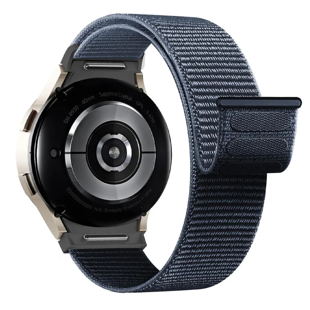 Band For Samsung Galaxy Watch 7/6/4/classic/5 pro 44mm 40mm wrist No Gaps Nylon sport loop correa bracelet Galaxy Watch 7 Strap