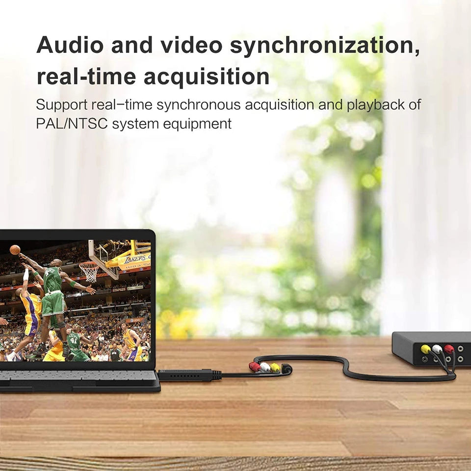 USB Video Capture Card Easy Cap VHS VCR Mini DV Hi8 DVD to Digital Converter RCA/S-video to USB 2.0 Audio Video Record Capturer