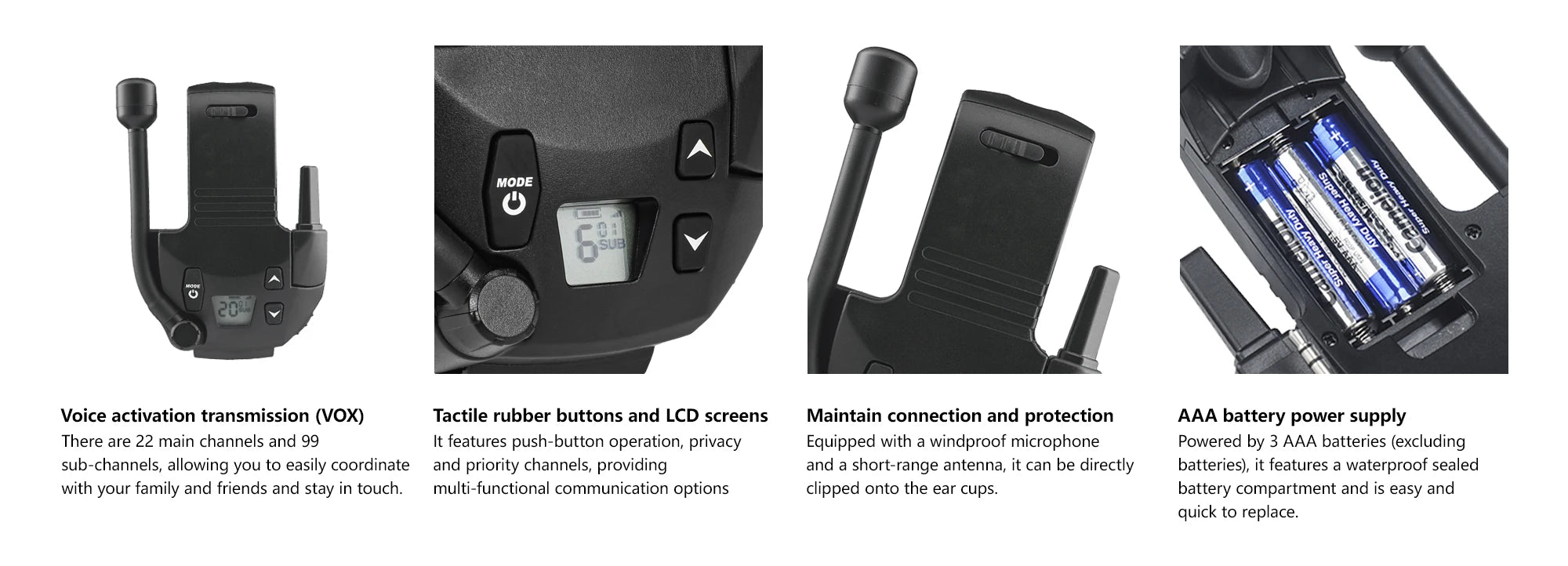 Tactical Headphones High Sensitivity Clear Call Military Headset for Shooting Communication Water Resistant Noise Reduction