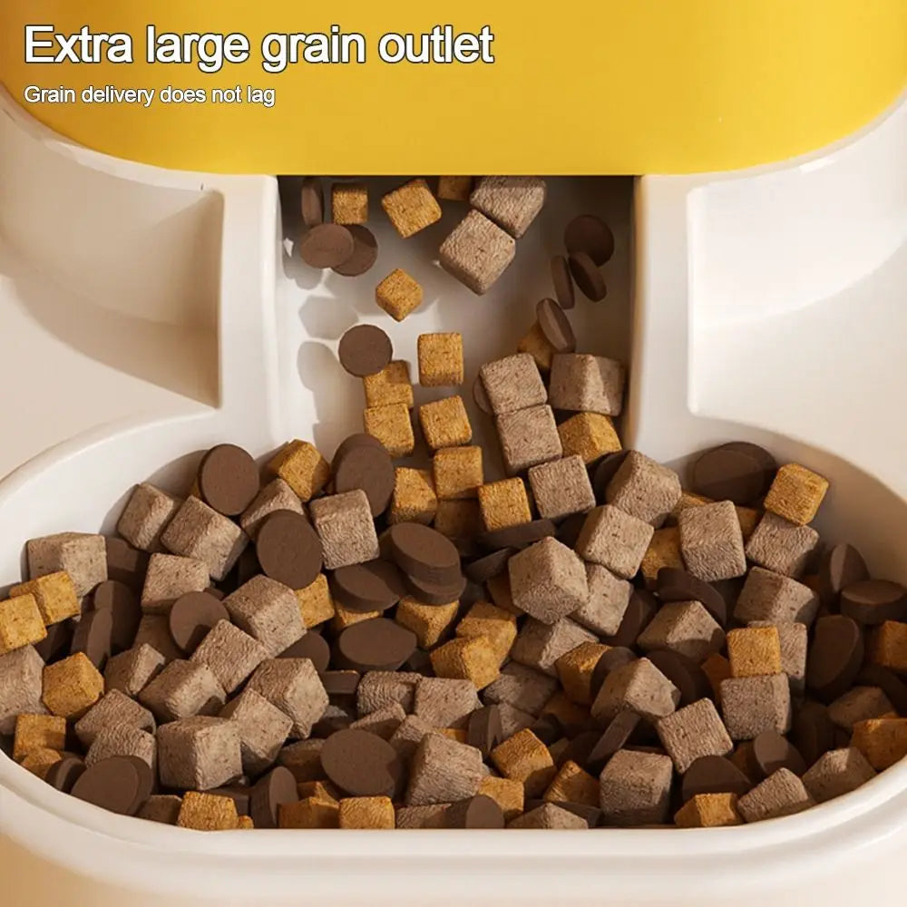 Cute Automatic Cat Feeder Large Capacity No Lag Pet Water Dispenser Convenient Cat Shape Cat Food Dispenser Pet Supplies
