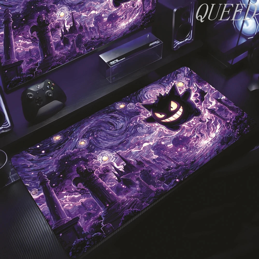 Laptop Black Gaming Accessories Mouse Pad Keyboard Non-slip Rug PC Japan Anime P-pokemon Gengar Mousepad Gamer Keyboard Carpet