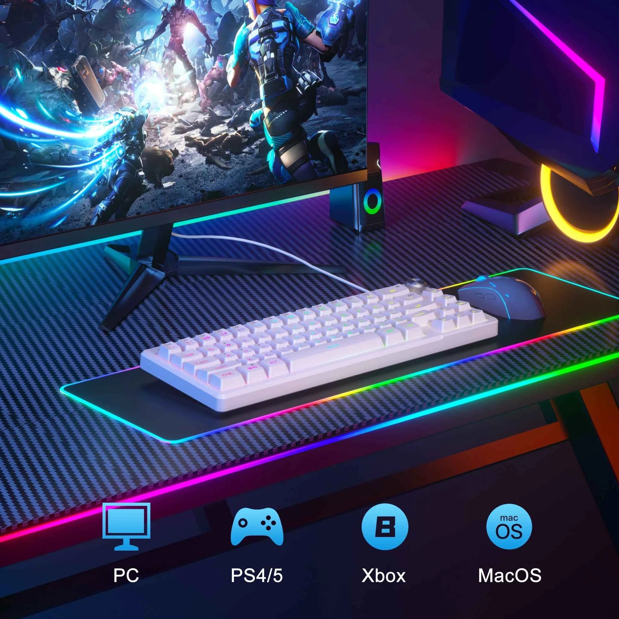 MageGee TS68 Mini 60% RGB Gaming Keyboard