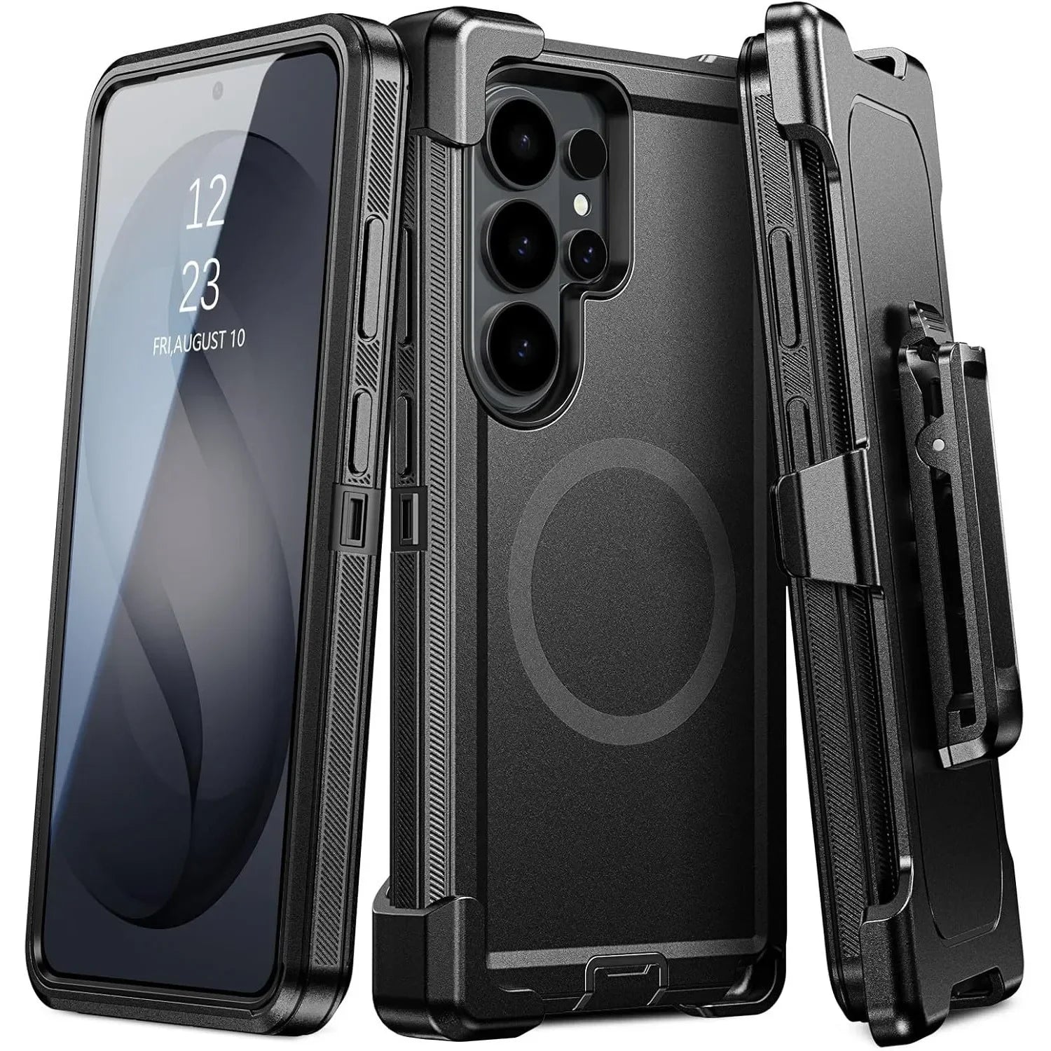 Military Armor OTT For Magsafe Charge Case For Samsung S26 Ultra S25 S24 S23 S22 Plus FE Edge Hard PC+TPU Clip Bracket  Cover
