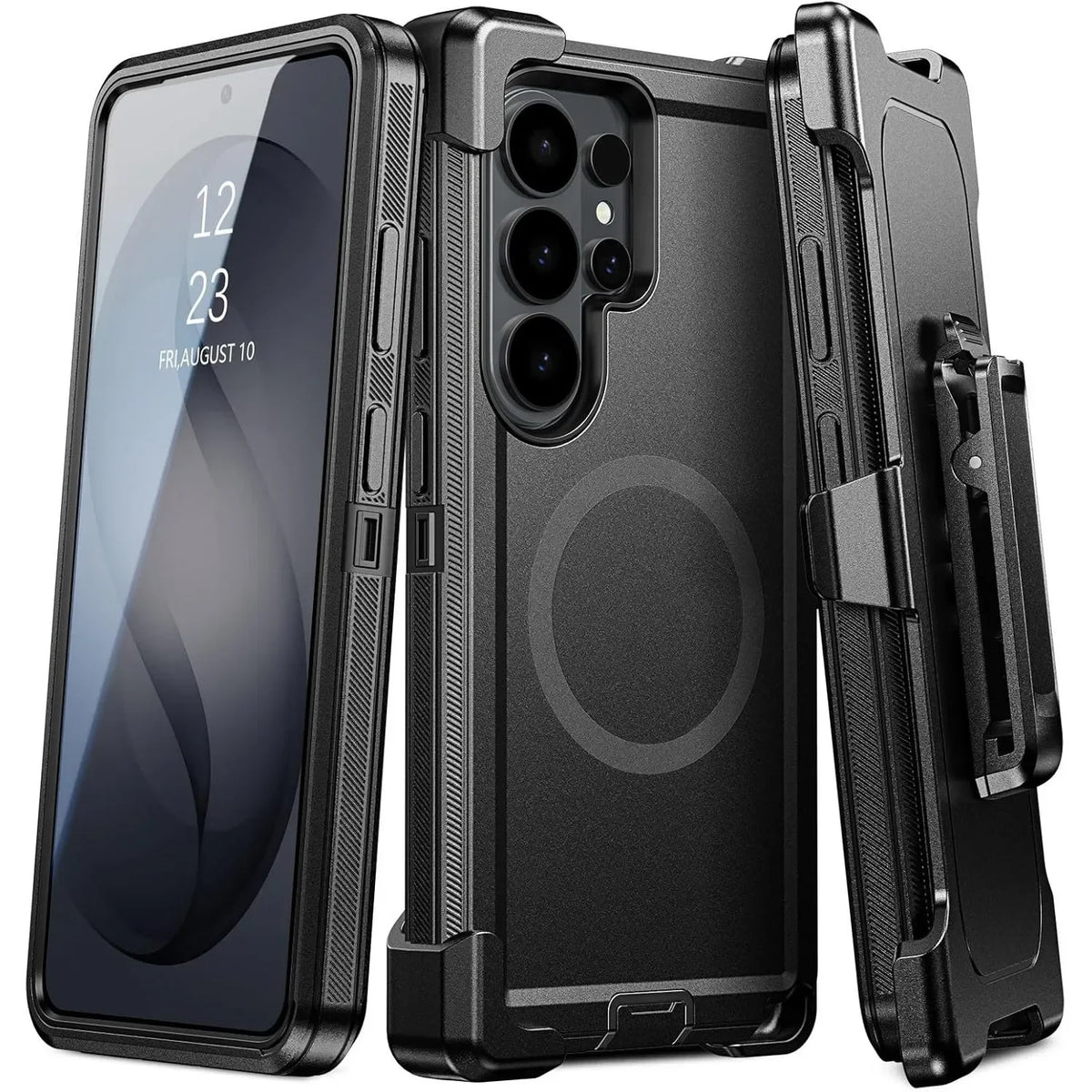 Military Armor OTT For Magsafe Charge Case For Samsung S26 Ultra S25 S24 S23 S22 Plus FE Edge Hard PC+TPU Clip Bracket  Cover