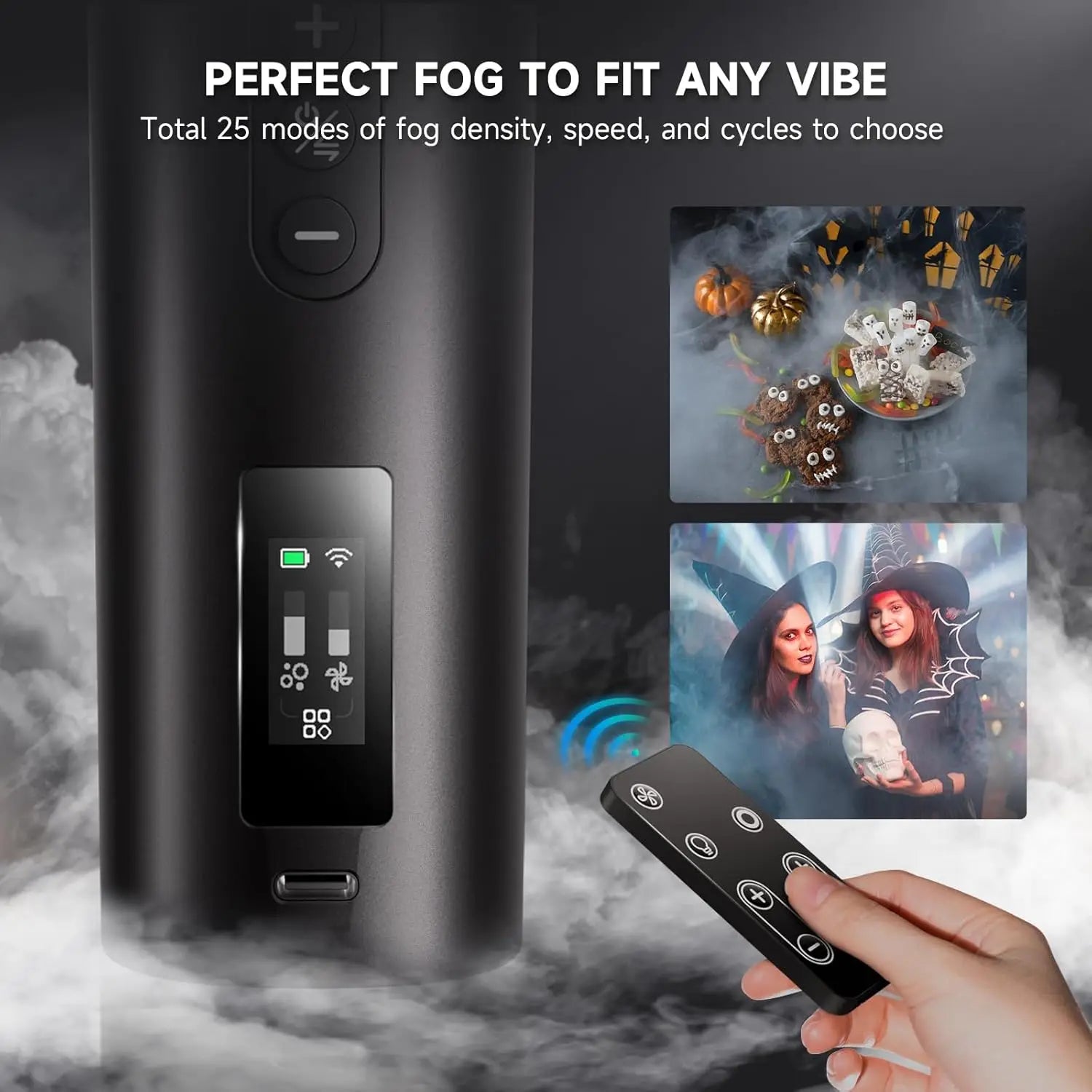 COLBOR CF5 Mini Fog Machine 40 W Portable Remote Control Smoke Machine for Photography, Fog Smoke Machine for Video Production
