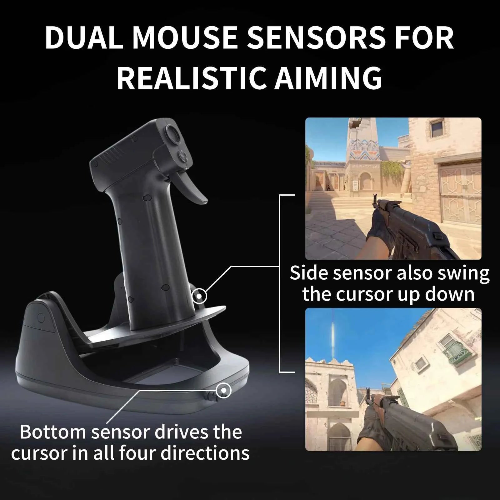CYLIEX L25B Gun Mouse FPS Game Pistol Handle Grip Wired Gaming Mouse Peripherals Pc Custom Gamer Accessories Shooting Mice