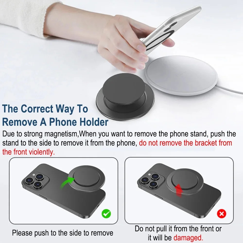 Magnetic Expanding Stand Grip Socket Finger Ring Holder for MagSafe for iPhone 15 14 Samsung Phone Stand Mount Phone Accessories