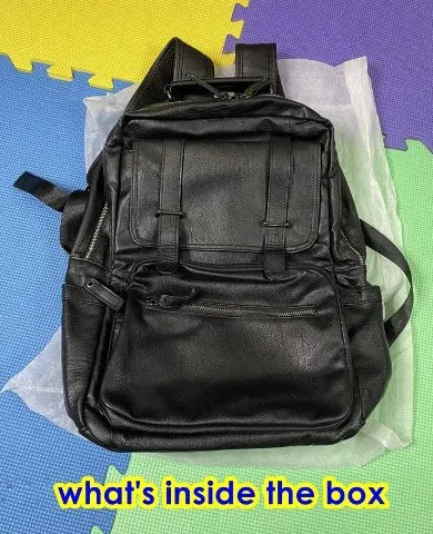 MOYYI Leather Laptop Backpack for Men Waterproof Travel Backpack Vintage Business Bag for Commuter Casual Leather Daypack