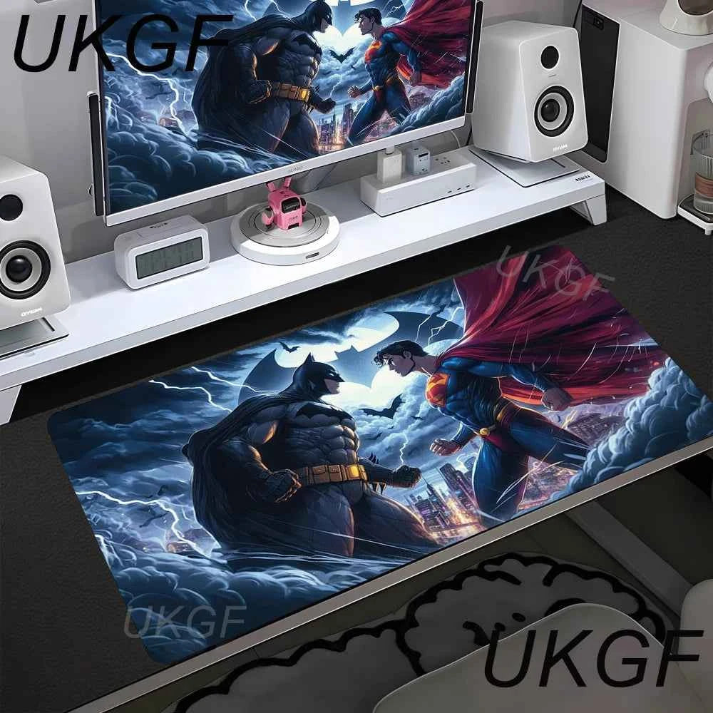 Anime S-Superman Mouse Pad Office PC Speed Gamer Keyboard Mousepad Laptop Gaming Accessories XXL Desk Mat 900x400 Carpet