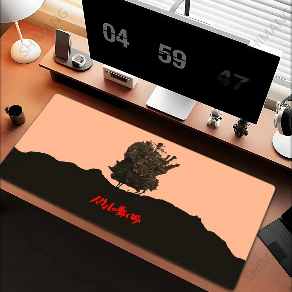Mouse Pad Anime Street Kawaii Mousepad Laptop Gaming Accessories Keyboard Pad PC H-Howls Moving C-Castle Gamer Desktop Mouse Mat