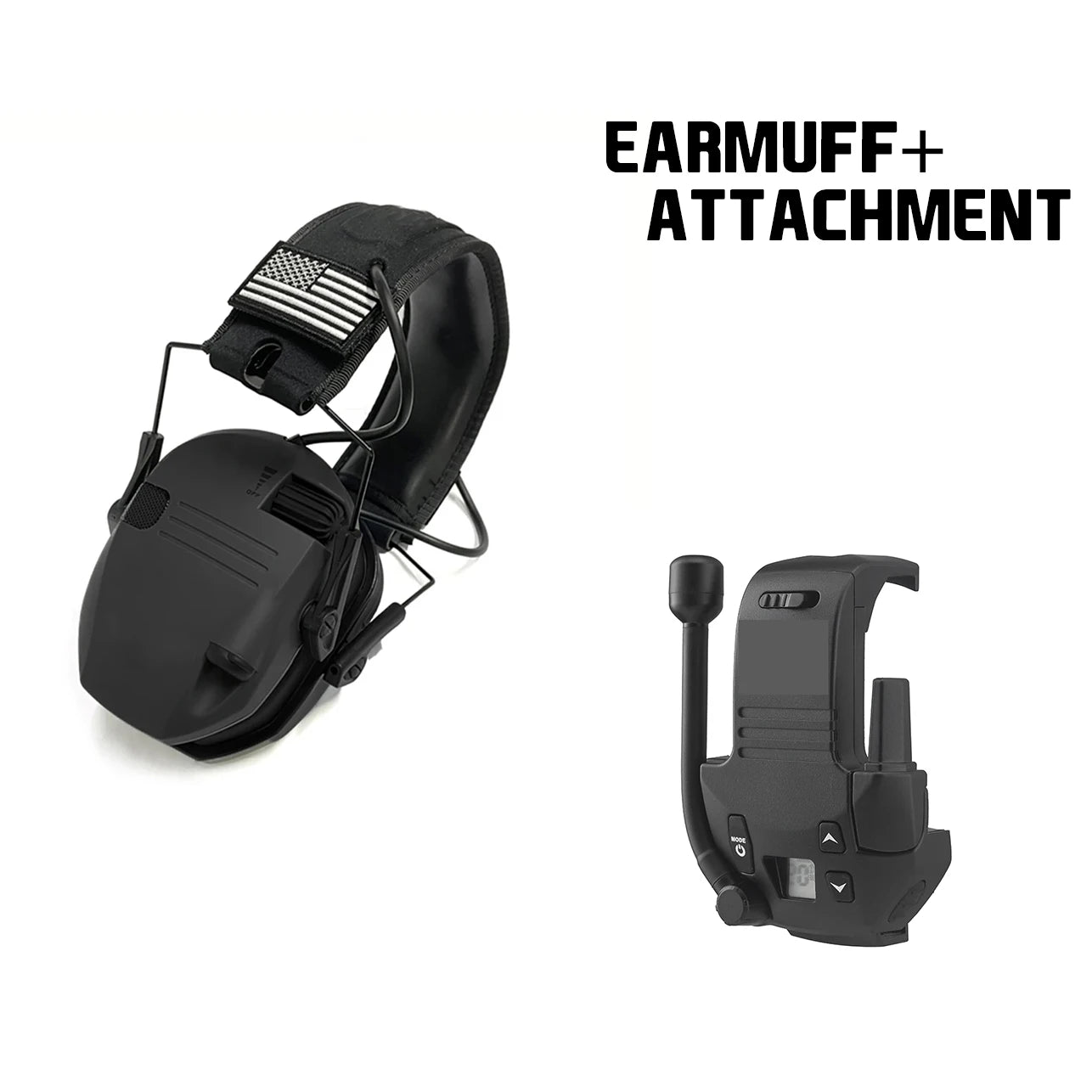 Tactical Headphones High Sensitivity Clear Call Military Headset for Shooting Communication Water Resistant Noise Reduction