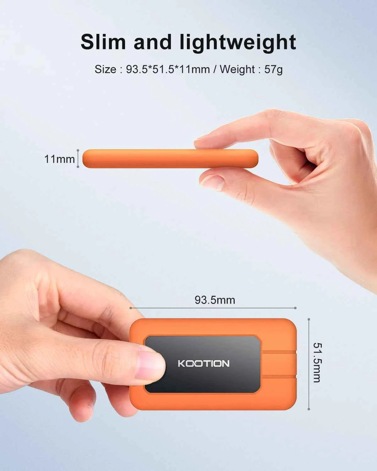 KOOTION X1Max External SSD (USB 3.2 Gen 2x2, 2000MB/s, Aluminum, 1.8