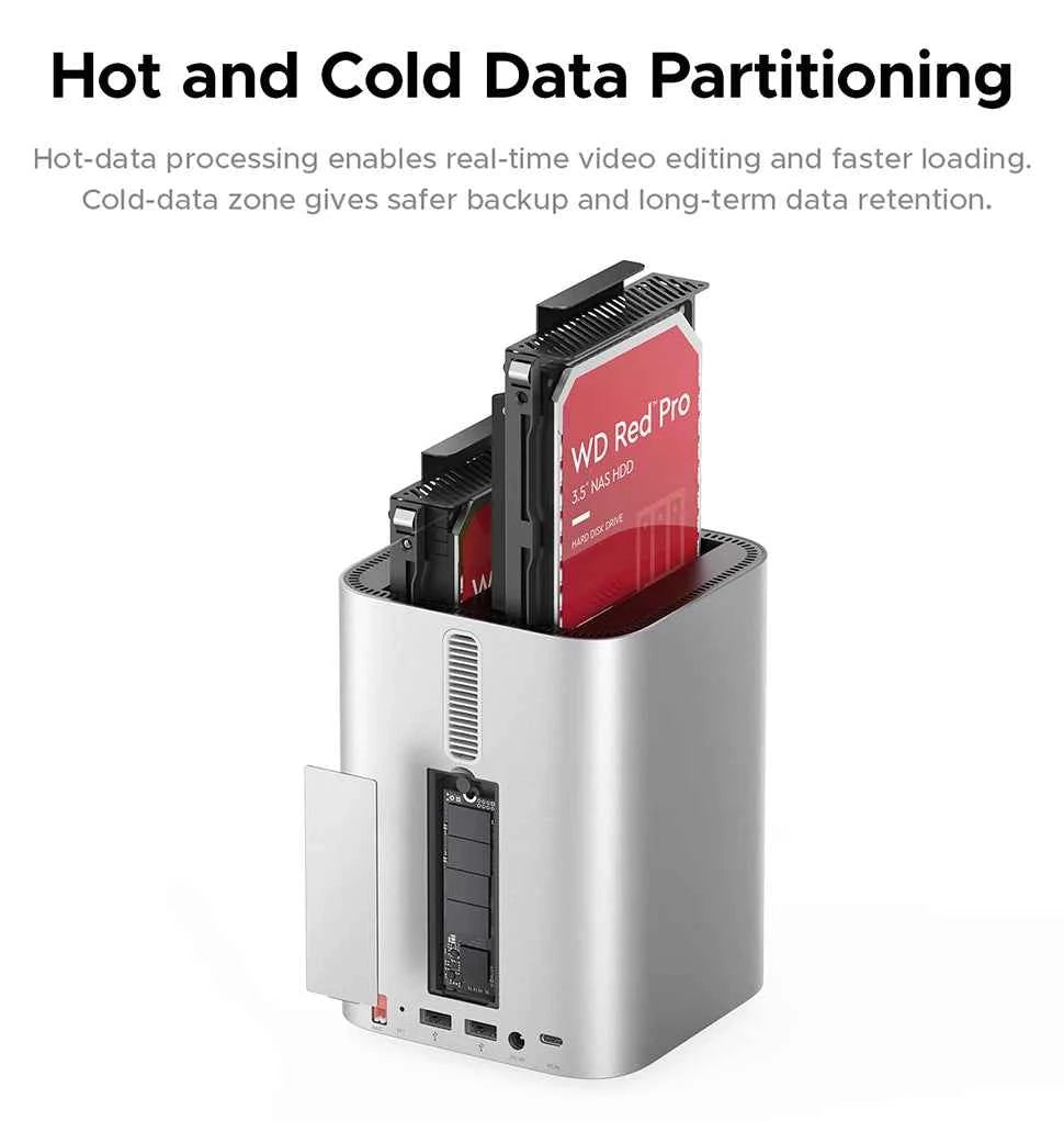 ORICO Mini Tower Dock M.2 NVMe SATA SSD Case 3.5