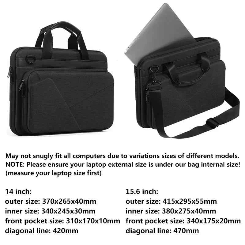 14 15.6 inch Laptop Case Hard Shell Laptop Shoulder Bag Men Women Business Briefcase for MacBook Pro 16 M4 Huawei Lenovo HP Dell