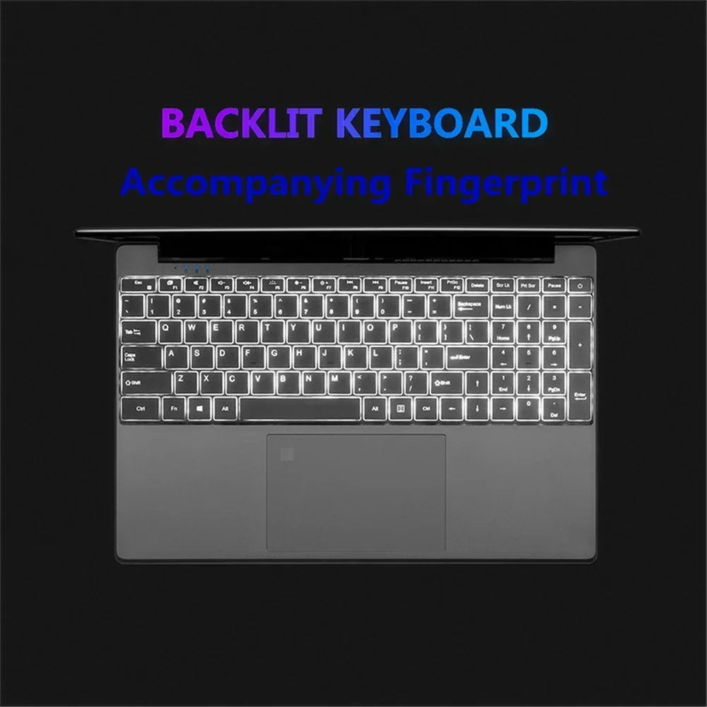 AKPAD 15.6-Inch IPS Display Laptop, 16GB RAM 2TB SSD, Intel Celeron 11th Gen N5095, Windows 11 Pro - Portable Office Notebook PC - WinSupport Tech