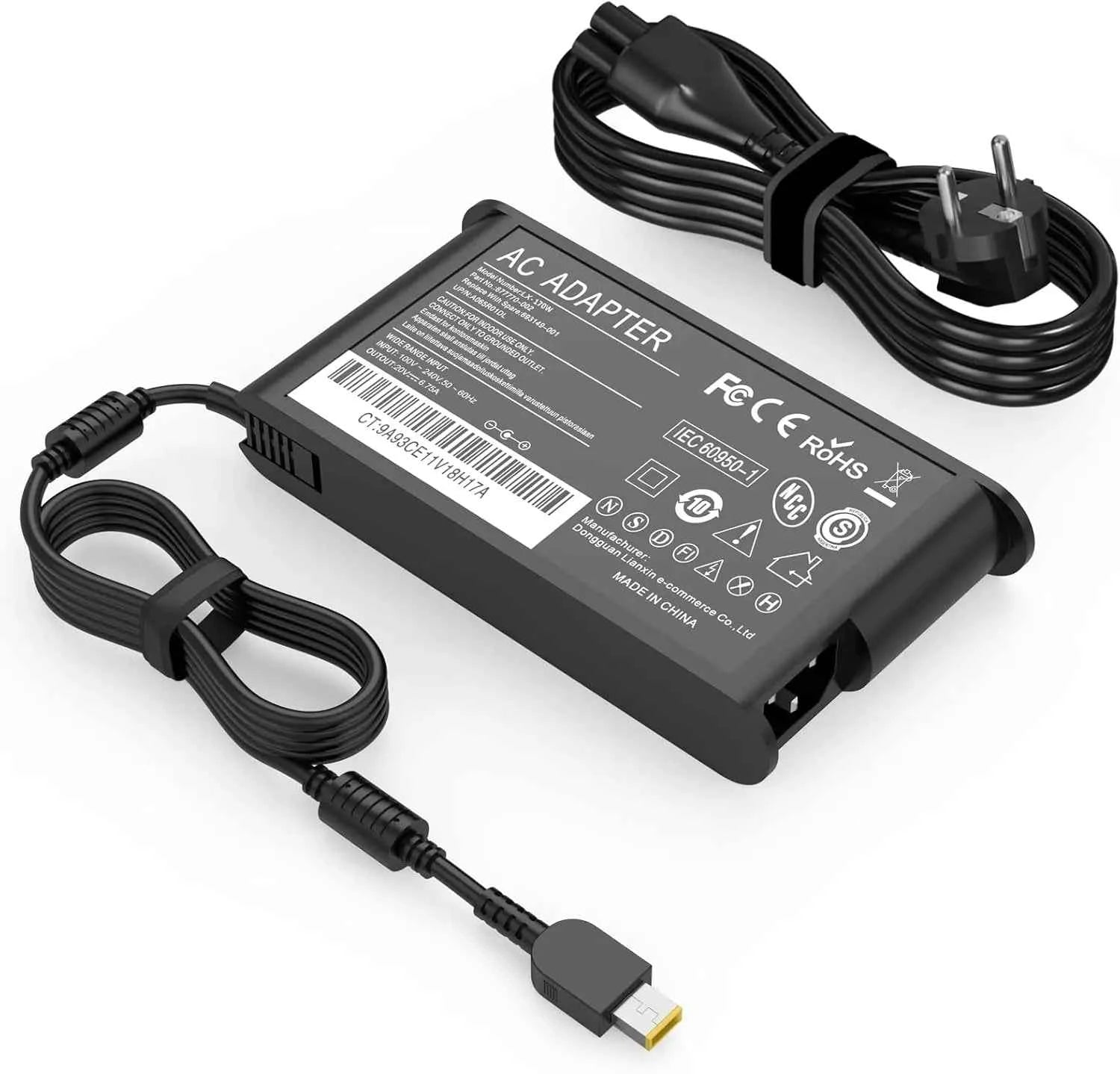 170W 20V 8.5A USB Laptop Power Adapter Charger For Lenovo Thinkpad P1 P50 P51 P52 P53 P70 P73 W540 W541 T540P Yoga 15 45N0487
