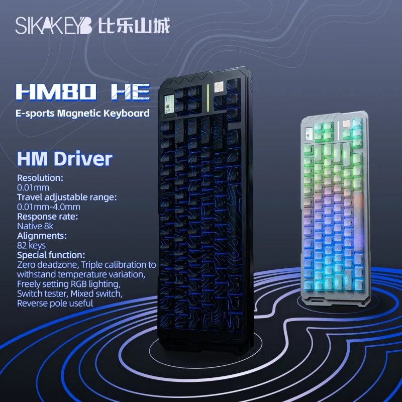 SIKAKEYB Castle HM80 HE 82 Keys New Arrival E-Sports Gaming  Gateron  Gaming Switch Aluminum Magnetic Keyboard - WinSupport Tech