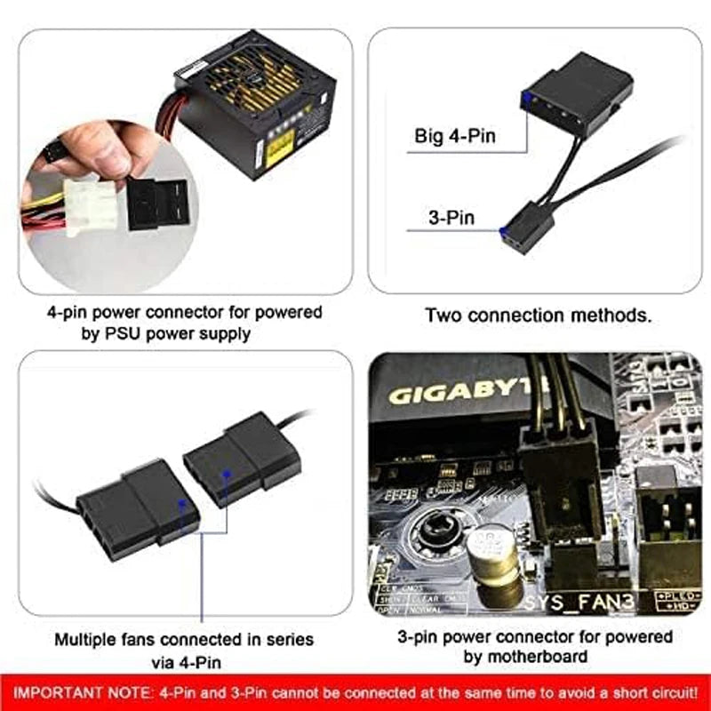 8cm 9cm 12cm Quiet Computer Fan Silent PC Fans For Computer PC Case GPU CPU Cooler Radiator Cooling