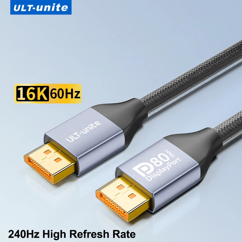 DP 2.1 Cable VESA Certified 16K DisplayPort Cable, 3m 80Gbps 8K120Hz, Free Sync G-Sync, VRR Display Port Cord - WinSupport Tech
