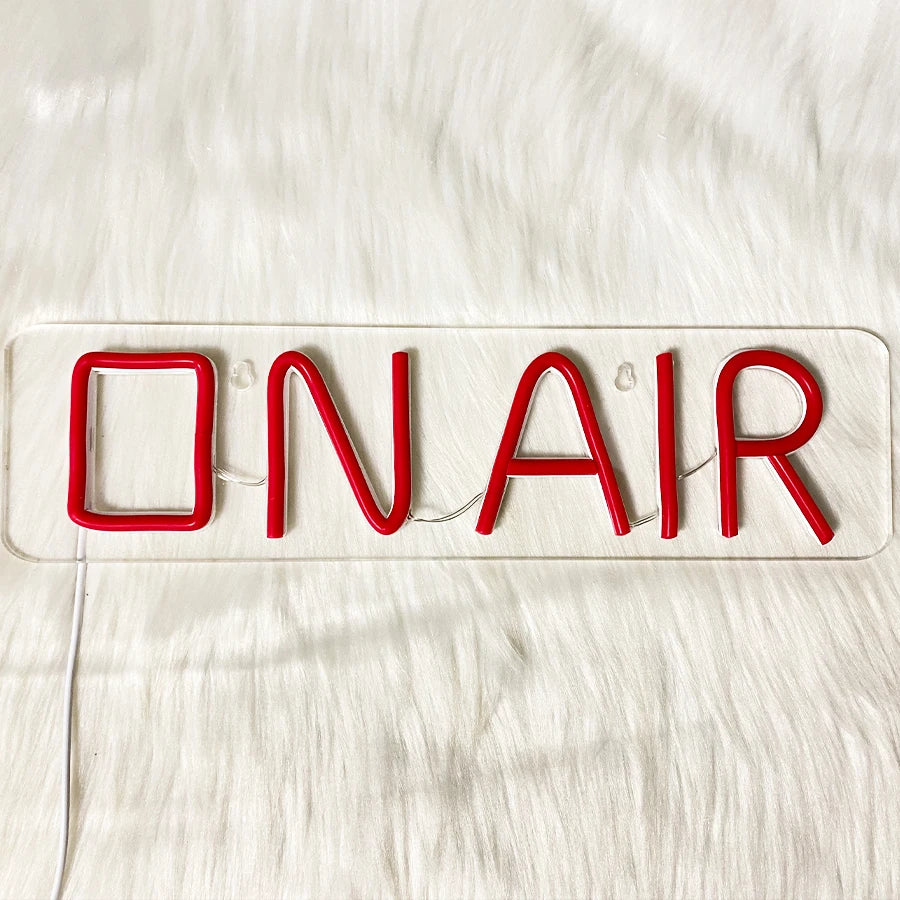 ON AIR Neon Signs, LED Studio Live Decorative Lights,  USB Connected, for Streamers Influencers Gamers  Party Decoration
