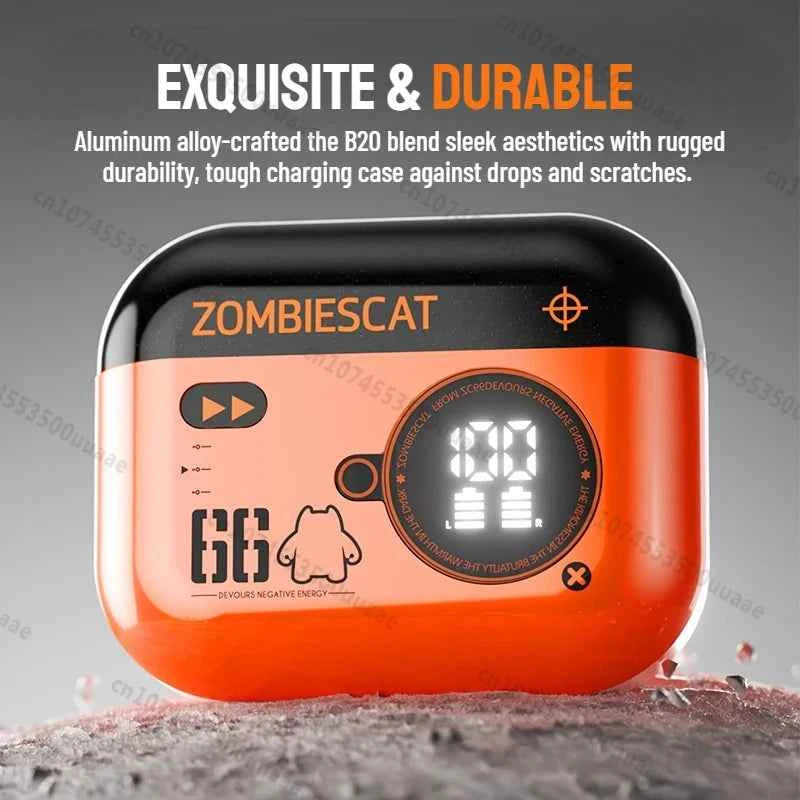 Zombies Cat Alloy ANC Headphones Bluetooth 6.0 -45dB Active Noise Cancellation Earbuds Powerful Deep Bass TWS Wireless Earphones