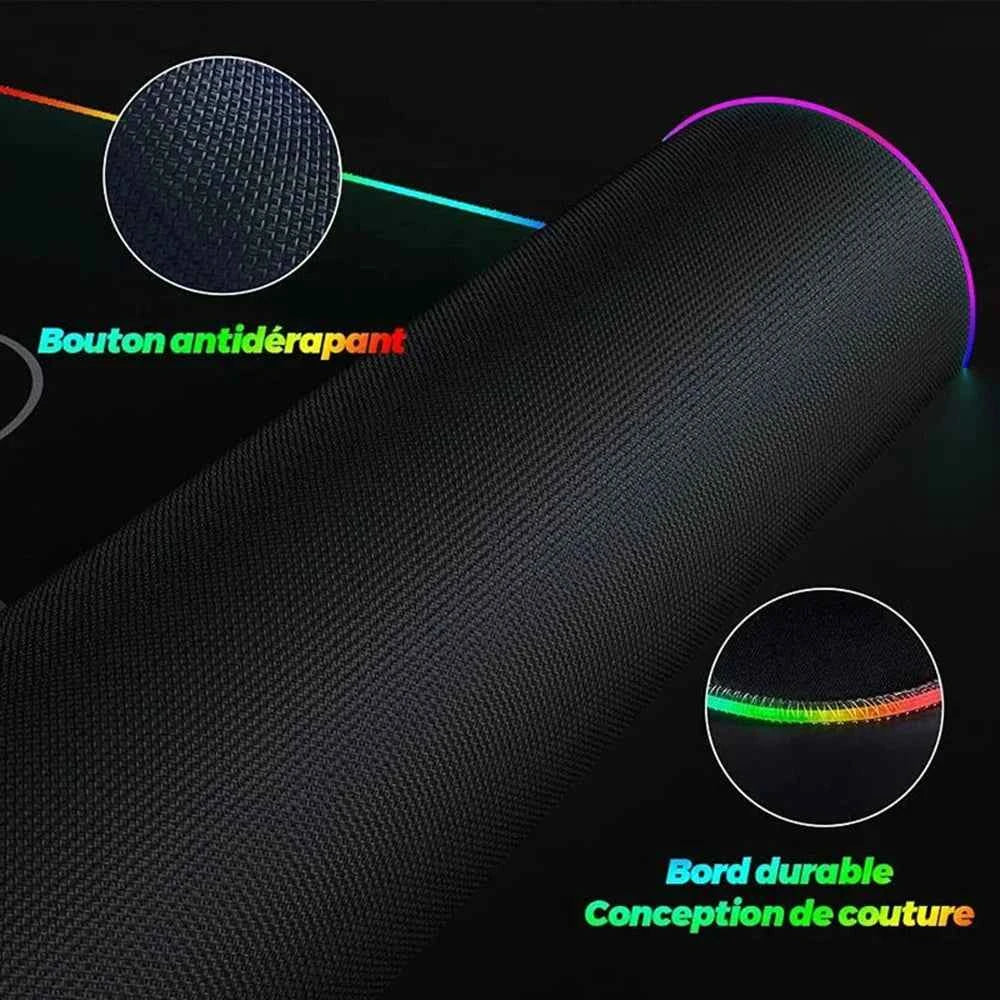 Universe RGB Gaming Mousepad Space Mouse Mats LED Large Gamer Backlit Mousepads XXL Keyboard Pads Luminous Deskmat Mouse Pad