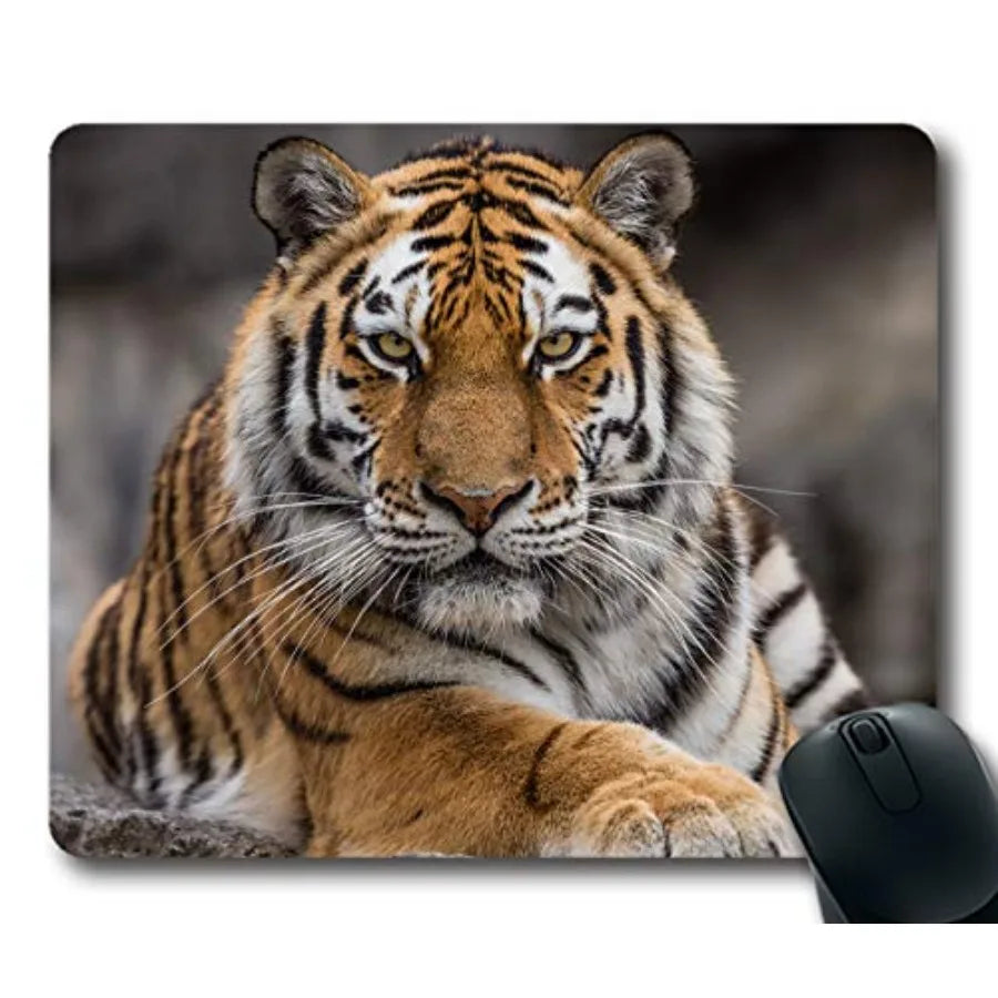 Mouse Pad Siberian Tiger Gaming Personality Rectangle Mouse Mat Non-Slip Rubber Mousepad