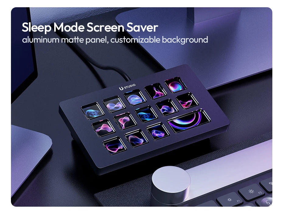 Ulanzi D200H Deck Dock AI-Powered Office Streaming Controller for Computer Fill Light for Intelligent Live broadcast Room