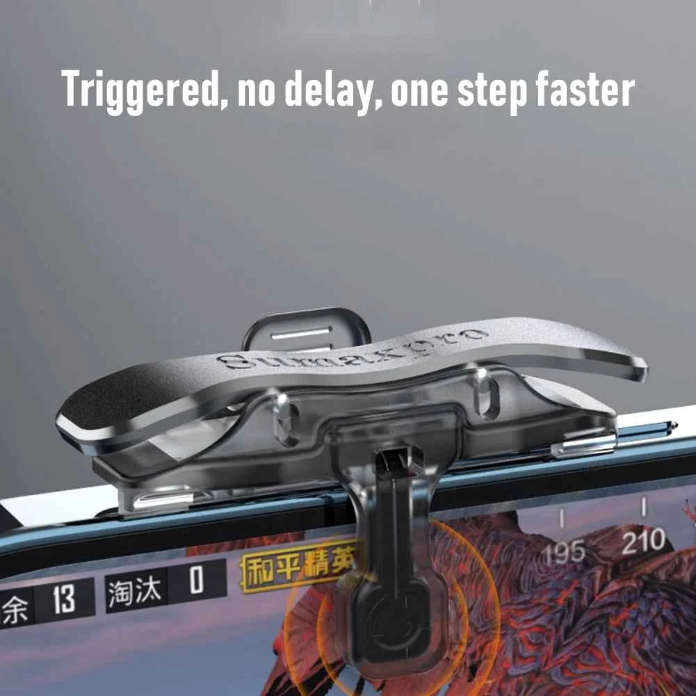 X8 Mobile Game Trigger For PUBG Phone Gaming 6 Finger Trigger Sensitive Shoot Phone Game Trigger L1 R1 Aim Keys Game Controller