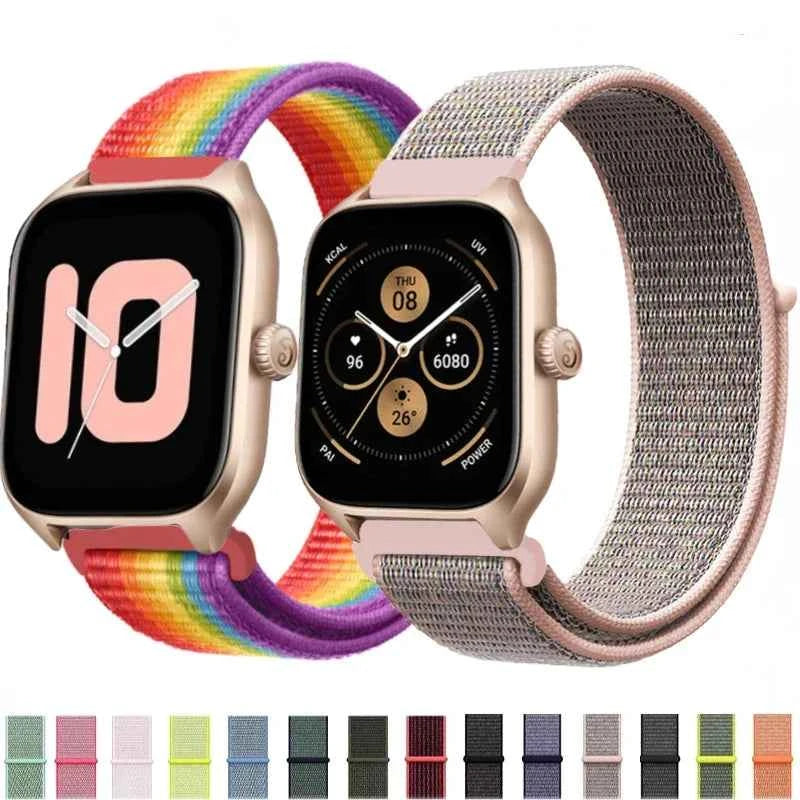 Nylon Loop Band For Amazfit GTS 4/3/3pro/2e/GTS 2 Mini/GTR 4 47mm/GTR 2/Stratos 2 3 Strap For Amazfit Bip 3 Pro Correa