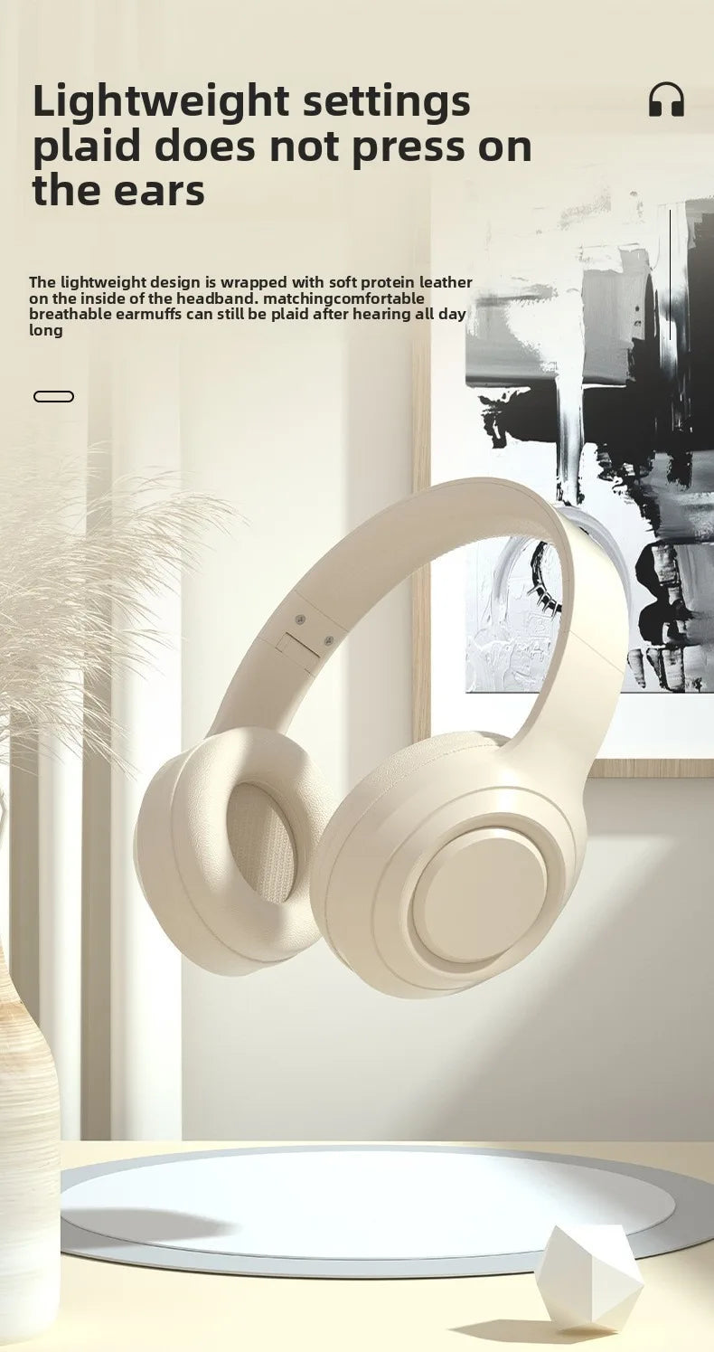 Wireless Bluetooth Headphones Over Ear HIFI Stereo Headsets Noise Reduction Sports Gaming Earphones Music Player with Mic Gifts