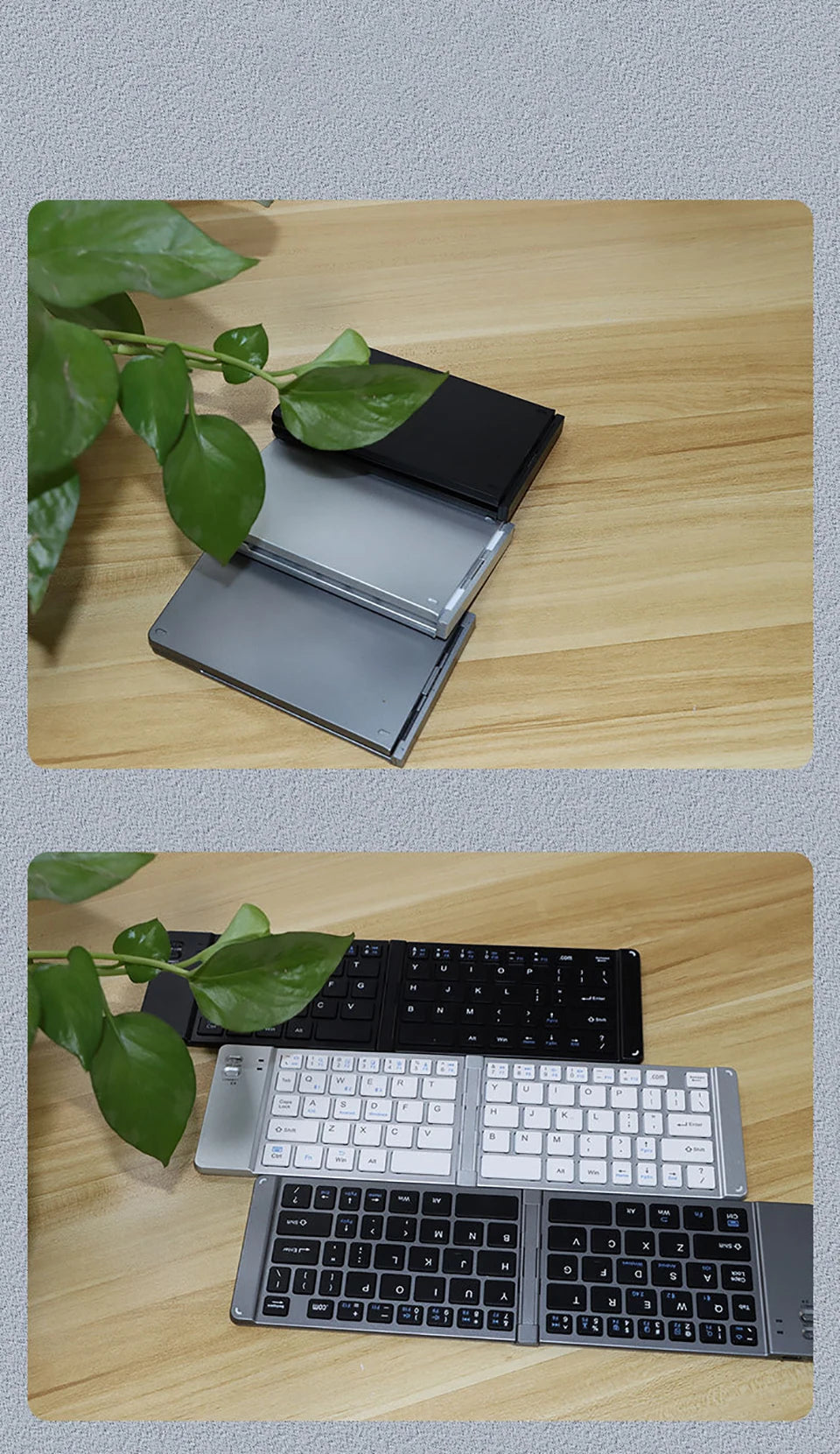 HKYC Mini two fold the third mock examination Bluetooth 2.4G keyboard and mouse set type-c charging tablet