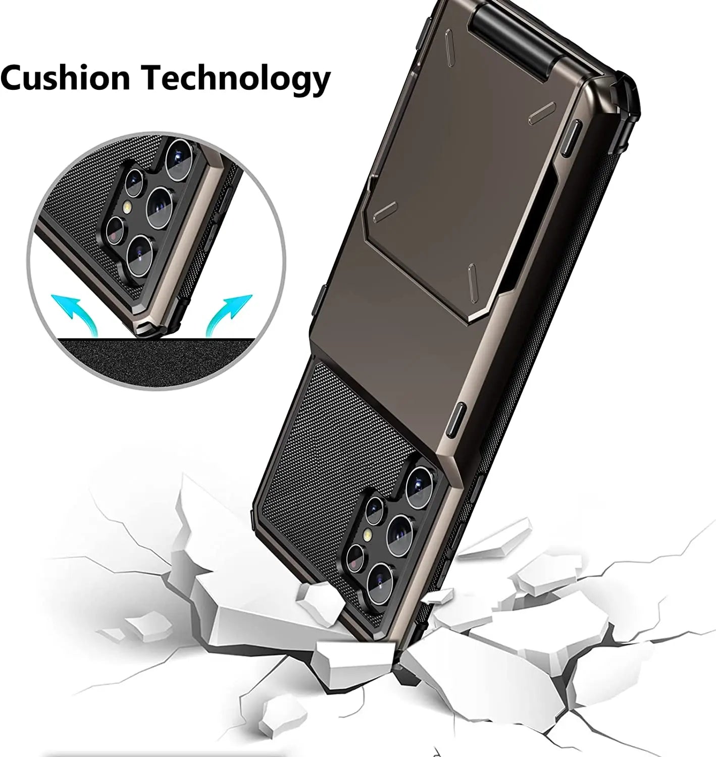For Samsung S25 Edge S24 S23 S22 Ultra S21 Wallet Case Flip Cover Card Holder Pocket Dual Layer Protective Full-Body Hard Bumper