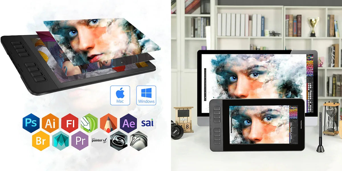GAOMON PD1161 IPS HD Graphics Drawing Display Digital Tablet Monitor With 8 Shortcut Keys & 8192 Levels Battery-Free Pen
