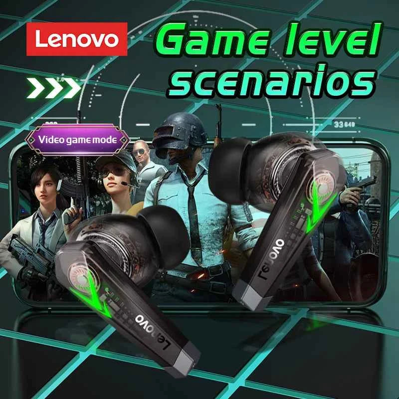 Choice US Lenovo LP6 Bluetooth 5.0 Headphones 9D Strong Deep Bass Music Sound Earbuds Sweatproof Cinema Sound Earphones