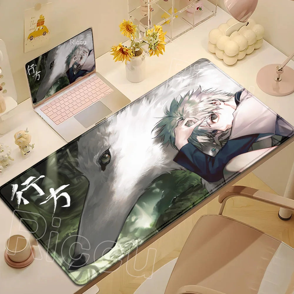 New Hxh Large Mousepad Hunter X Hunter Mouse Pad XXL Gaming Accessories Office Gamer Keyboard Desk Mat Non-Slip Laptop Anime Rug