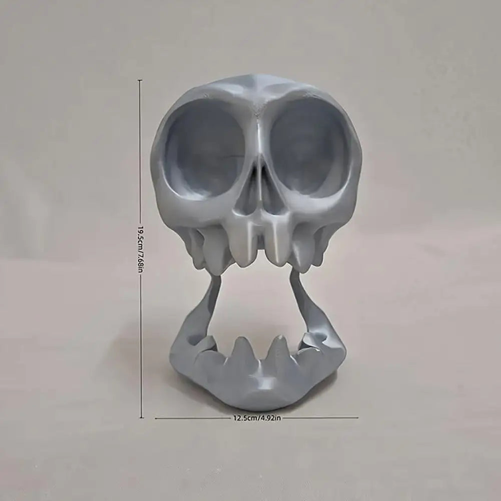 3D Printed Gaming Headset Stand Skull-Shaped Gaming Desk Organizer Desktop Storage Stand, PS5/PS4 Compatible Gamepad Stand