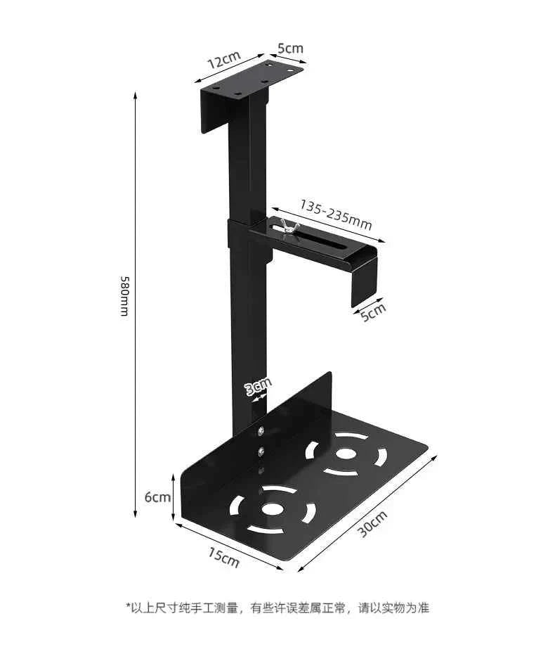 CP-02 30kg Computer CPU Stand Mainframe Hanger Host Box Stand Universal PC Case Holder Under Desk Wall Side width height Adjust