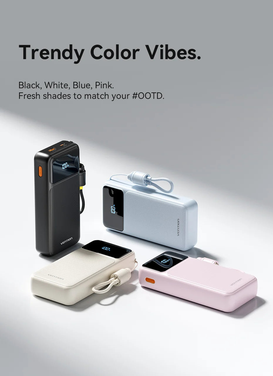 Vention CCC 20000mAh 22.5W Power Bank Portable Fast Charger for Xiaomi iPhone Samsung Spare Battery 3C Certified Powerbank