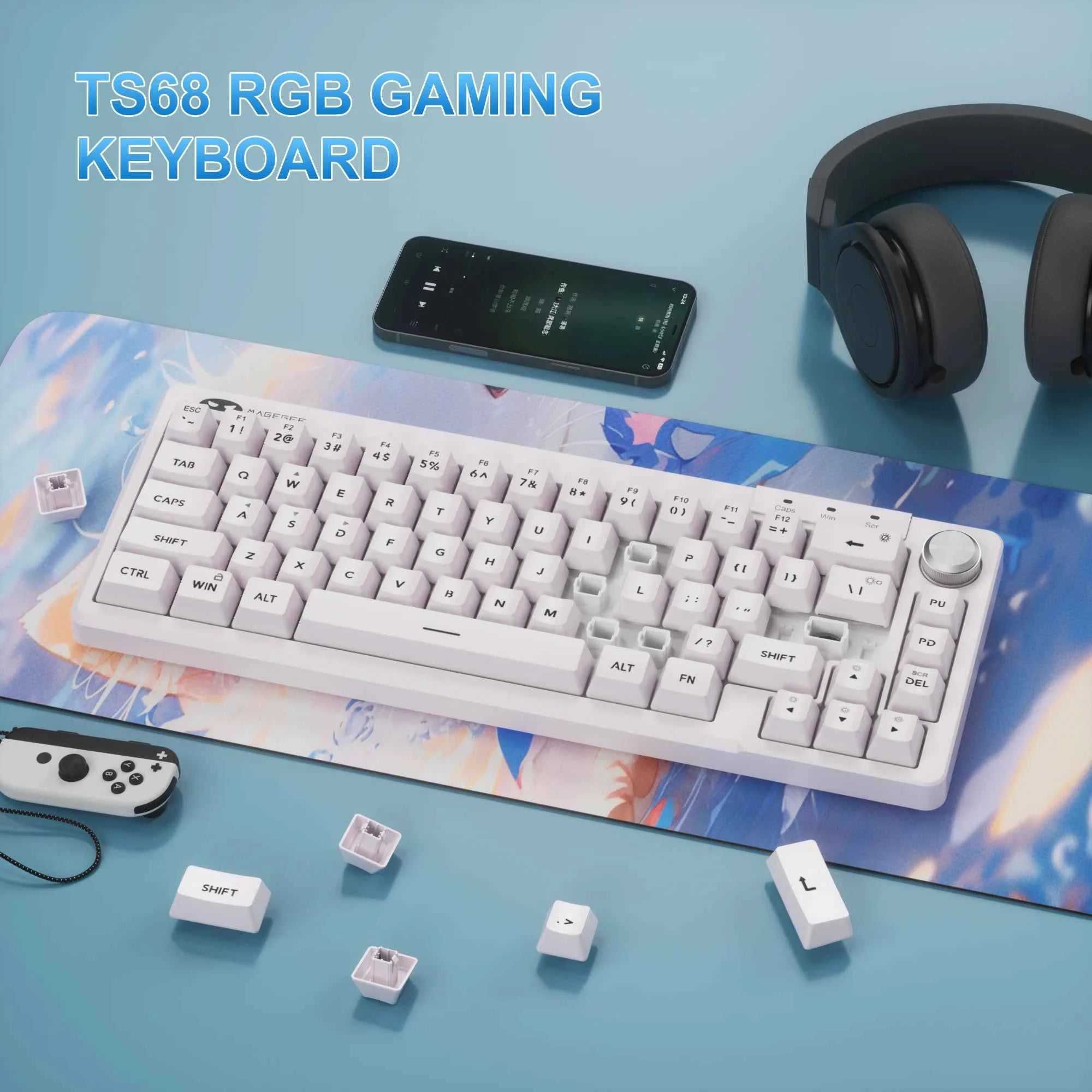 MageGee TS68 Mini 60% RGB Gaming Keyboard
