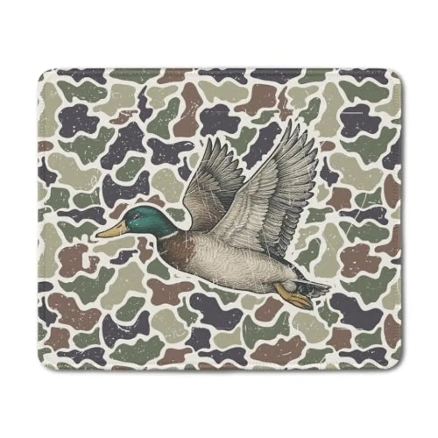 Mallard Duck Camo Mouse Pad, Duck Hunting Hunter Gifts, Camo Wildlife Mouse Pads Mousepad for Home Office Dorm Computers Laptop