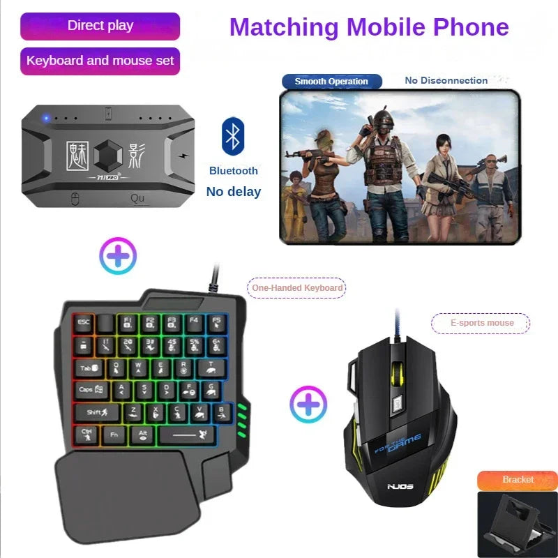 M1 Pro Gamepad Mobile Game Controller 4 in 1 Mouse Keyboard Converter BT V5.0 Programmable Adapter Support iOS Android System