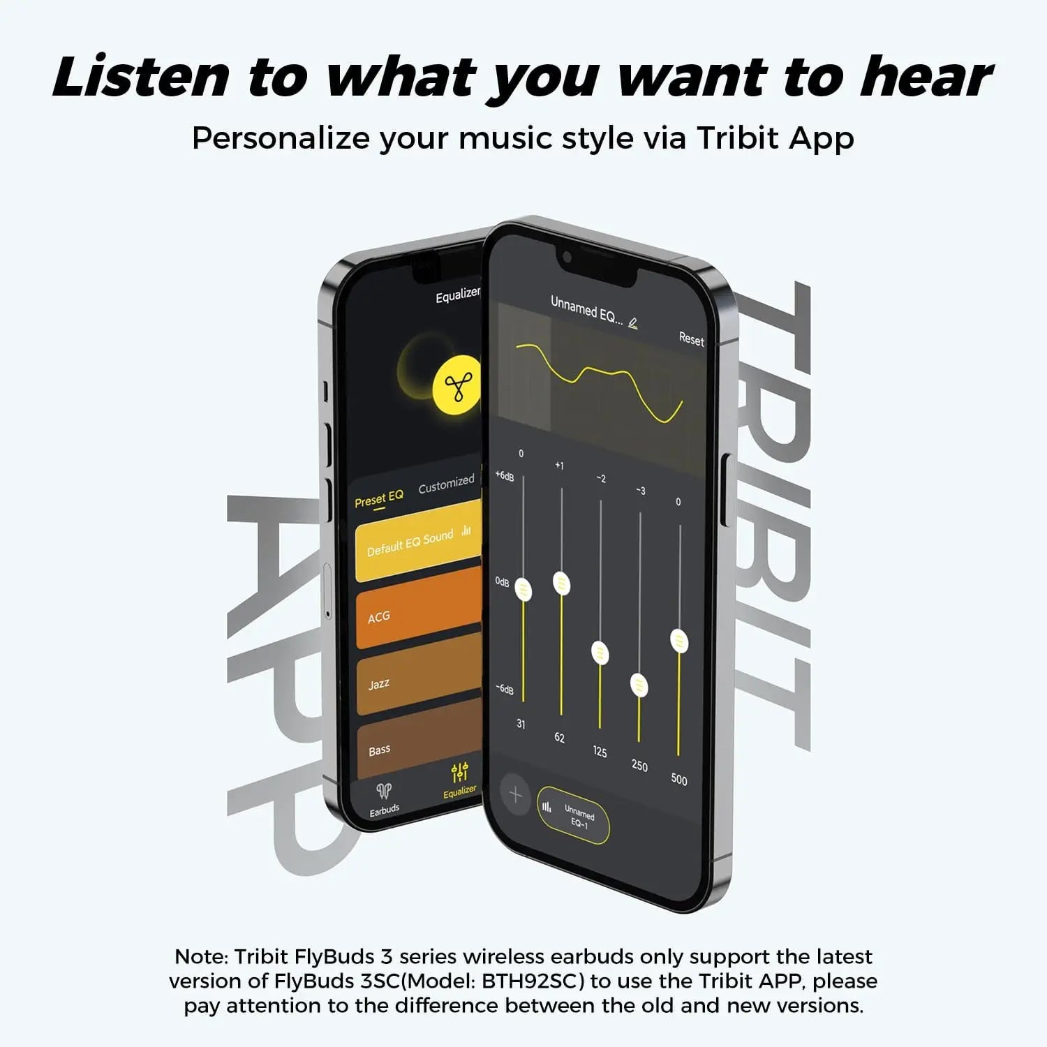 Tribit FlyBuds 3 TWS Bluetooth Earphones IPX8 Waterproof Wireless Headphones with Touch Control Built-in Mic 110-Hour Playtime